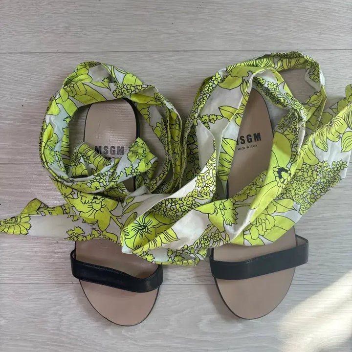 [BUNJANG] MSGM Flower Wrap Sandals / MSGM 플라워 랩 샌들