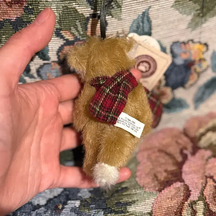 [BUNJANG] Boyz Bear Fox Mini Scarf Plush / 보이즈베어 체크 목도리 여우 쪼꼬미