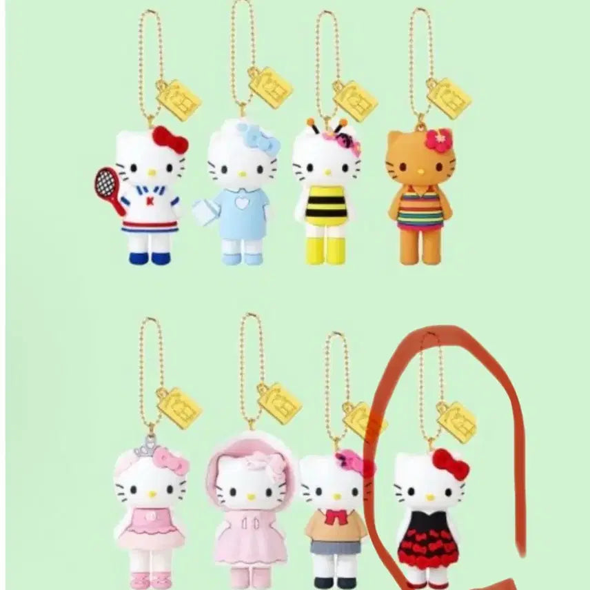 [BUNJANG] Sanrio Hello Kitty 50th Anniversary Tokyo Exhibition Figure Keyring Type B / 산리오 헬로키티 50주년 도쿄전시회 피규어 키링 A타입