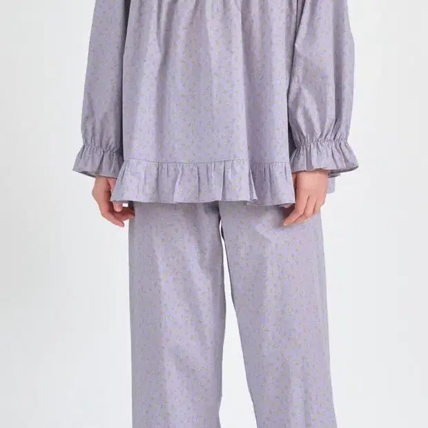 [BUNJANG] Ullala Yulina Long Sleeve Two-Piece Pajamas Lavender / 울랄라 파자마 율리나 긴팔 투피스 라벤더