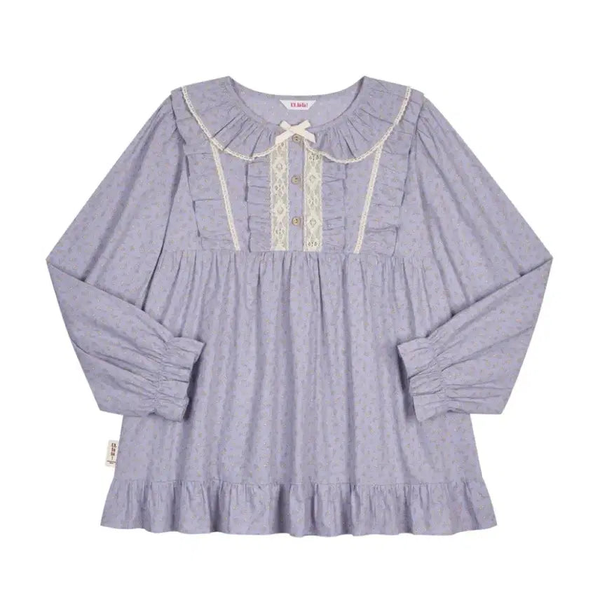 [BUNJANG] Ullala Yulina Long Sleeve Two-Piece Pajamas Lavender / 울랄라 파자마 율리나 긴팔 투피스 라벤더