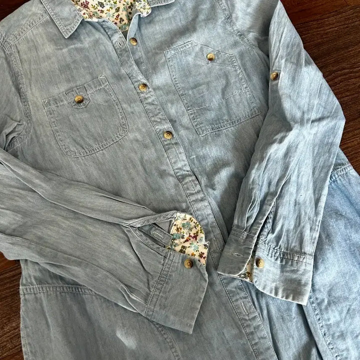 [BUNJANG] Denim Shirt Dress / 데님 셔츠원피스
