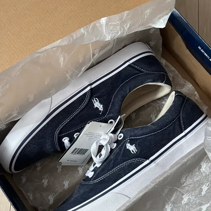 [BUNJANG] Polo Ralph Lauren Kitten Wash Canvas Sneakers Navy / 폴로 랄프로렌 키튼워시 캔버스 스니커즈 팝니다(270)
