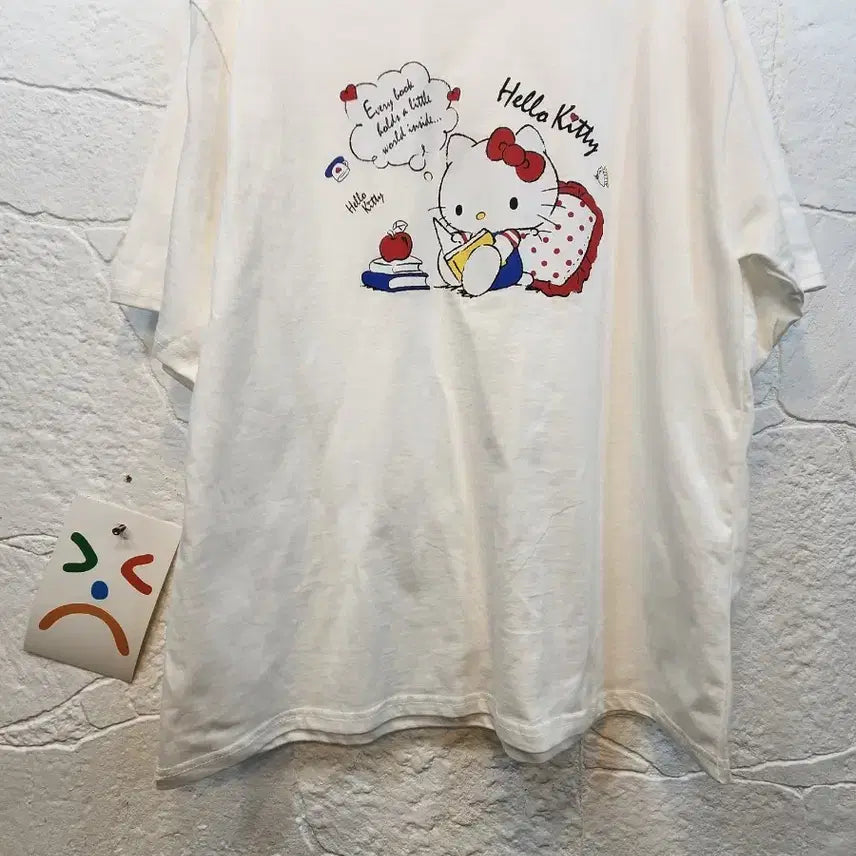 [BUNJANG] Hello Kitty Charm T-Shirt / 캐릭키링키티여름반팔티 (새상품)