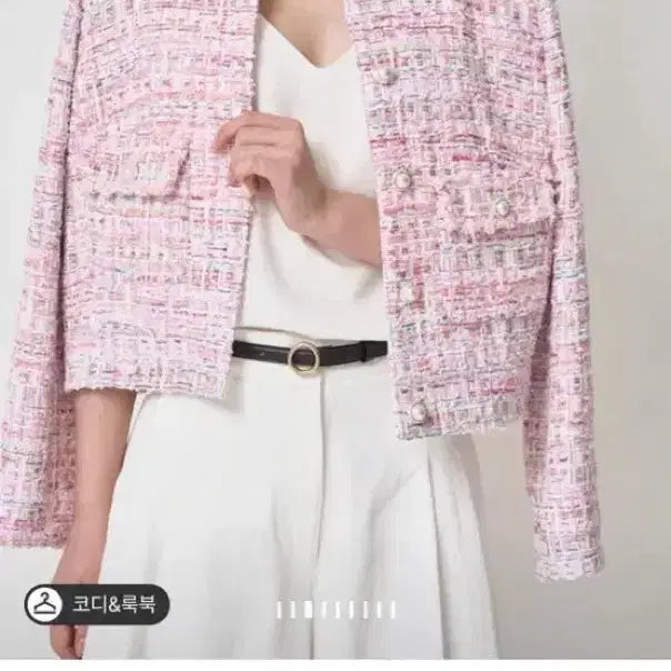 [BUNJANG] MINE Pearl Button Tweed Jacket (Size 66) / MINE 마인 펄 버튼 트위드자켓 66사이즈 새상품(88)