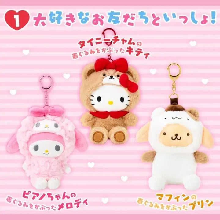 [BUNJANG] Sanrio Friends Series Hello Kitty Mascot Doll &amp; Pouch Set (Sealed) / 산리오 좋아하는친구와 함께 시리즈 헬로키티 마스코트 인형(미개봉)