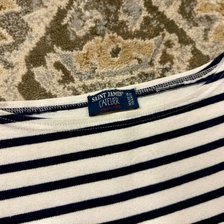 [BUNJANG] Saint James GUILDO Ecru/Marine Striped Long Sleeve T-Shirt / [세인트제임스] 길도 에크루/마린 (크림 바탕/네이비 배색)