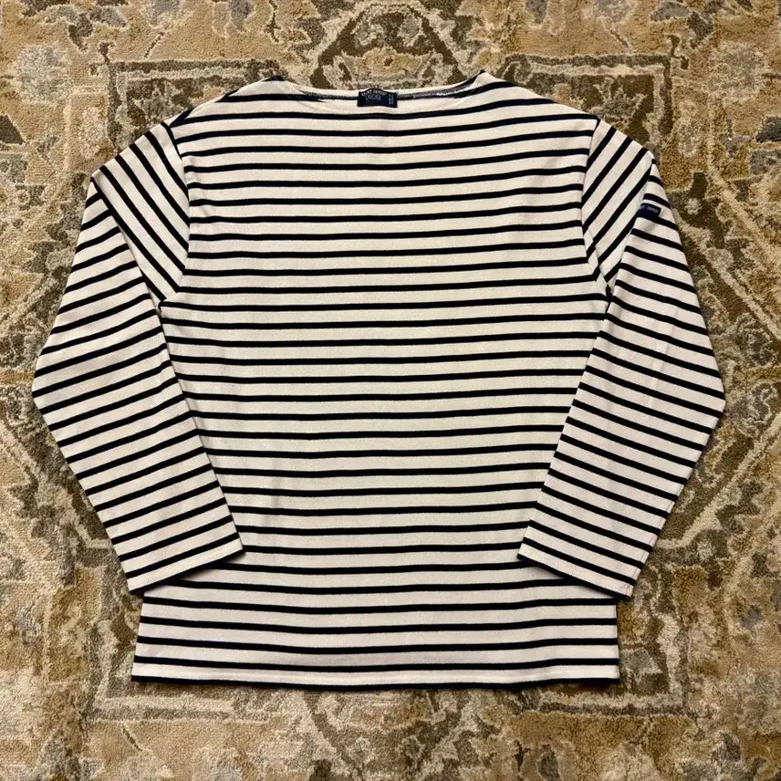 [BUNJANG] Saint James GUILDO Ecru/Marine Striped Long Sleeve T-Shirt / [세인트제임스] 길도 에크루/마린 (크림 바탕/네이비 배색)