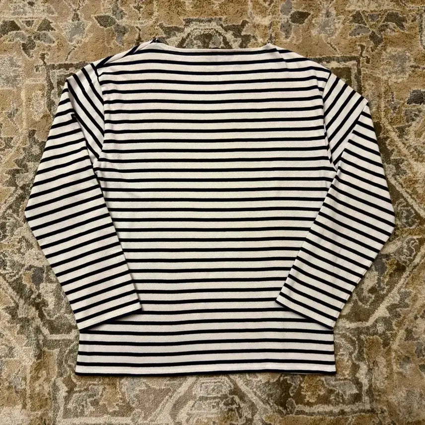 [BUNJANG] Saint James GUILDO Ecru/Marine Striped Long Sleeve T-Shirt / [세인트제임스] 길도 에크루/마린 (크림 바탕/네이비 배색)