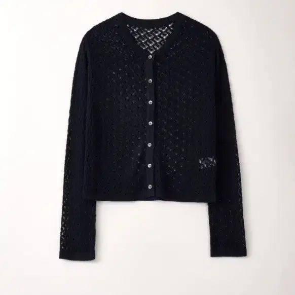 [BUNJANG] SIE Pre Pointelle Knit Cardigan (Navy) / SIE 시에 프레 포인텔 니트 가디건 (네이비)