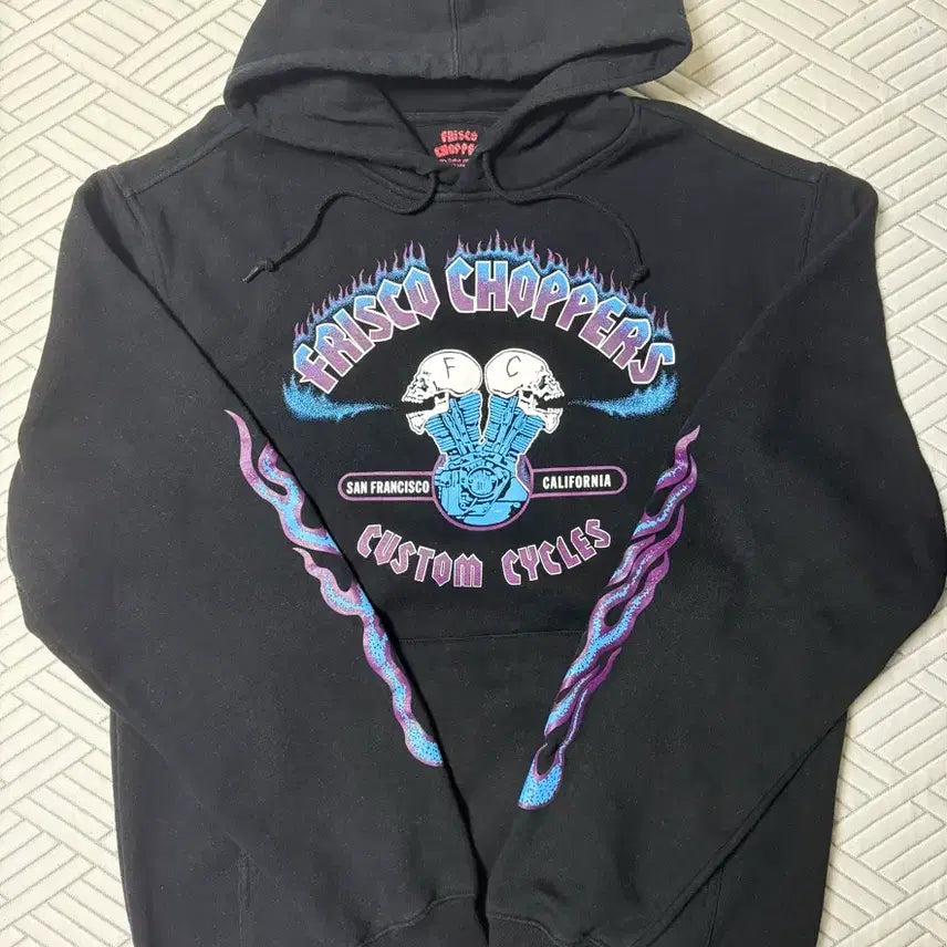 [BUNJANG] Frisco Choppers Black Hoodie / 프리스코 초퍼스 블랙 후드티 팝니다