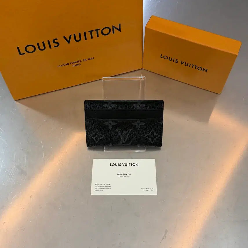 [BUNJANG] Louis Vuitton Monogram Card Holder Black / 루이비통 모노그램 카드지갑 블랙