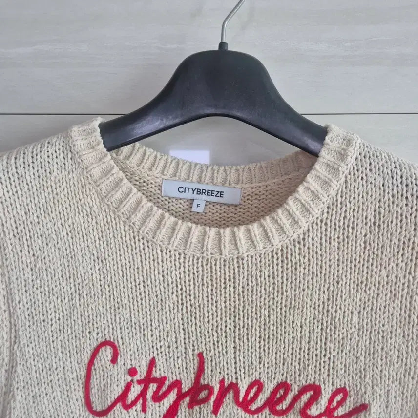 [BUNJANG] Citybreeze Cropped Knit Beige Free Size / 시티브리즈 크롭 니트 베이지 F