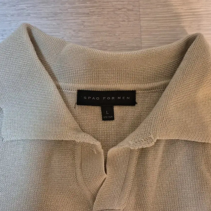 [BUNJANG] SPAO Long Sleeve Collar Knit Beige L / 스파오 긴팔 카라 니트팝니다.