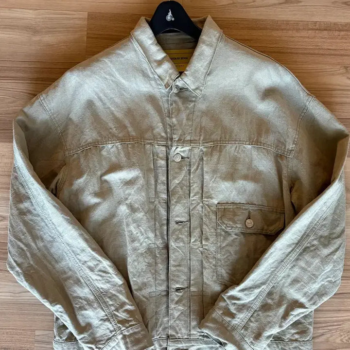 [BUNJANG] SEVEN BY SEVEN 1st Linen Trucker Jacket / [M] 세븐바이세븐 린넨 1st 트러커자켓