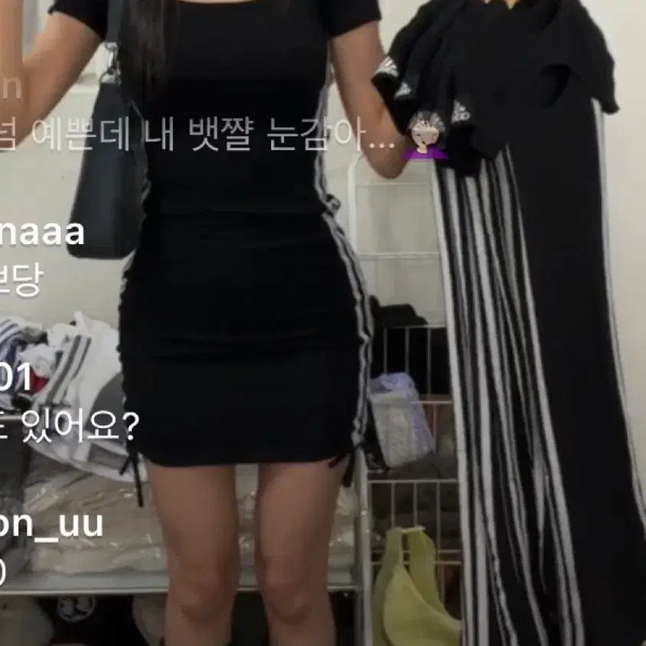 [BUNJANG] Adidas Custom Black Dress / 아디다스 커스텀 블랙원피스