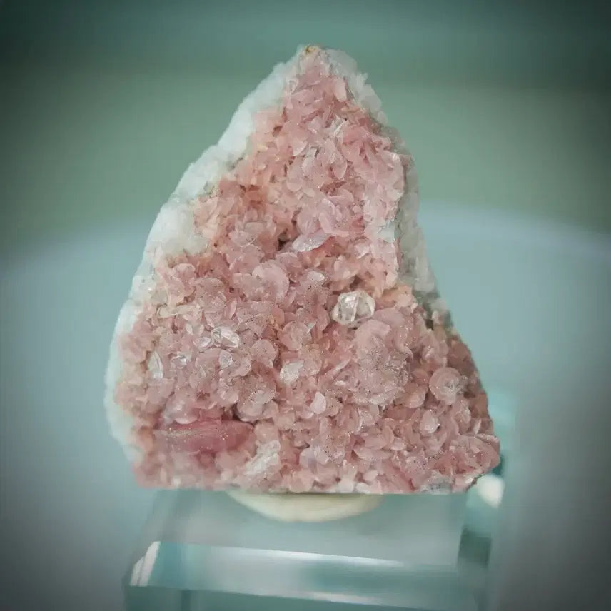 [BUNJANG] Flower-form Rhodochrosite &amp; Quartz Miniature Mineral Specimen / 플라워형 능망간석