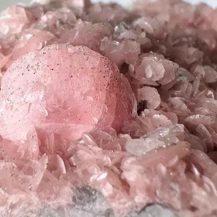 [BUNJANG] Flower-form Rhodochrosite &amp; Quartz Miniature Mineral Specimen / 플라워형 능망간석