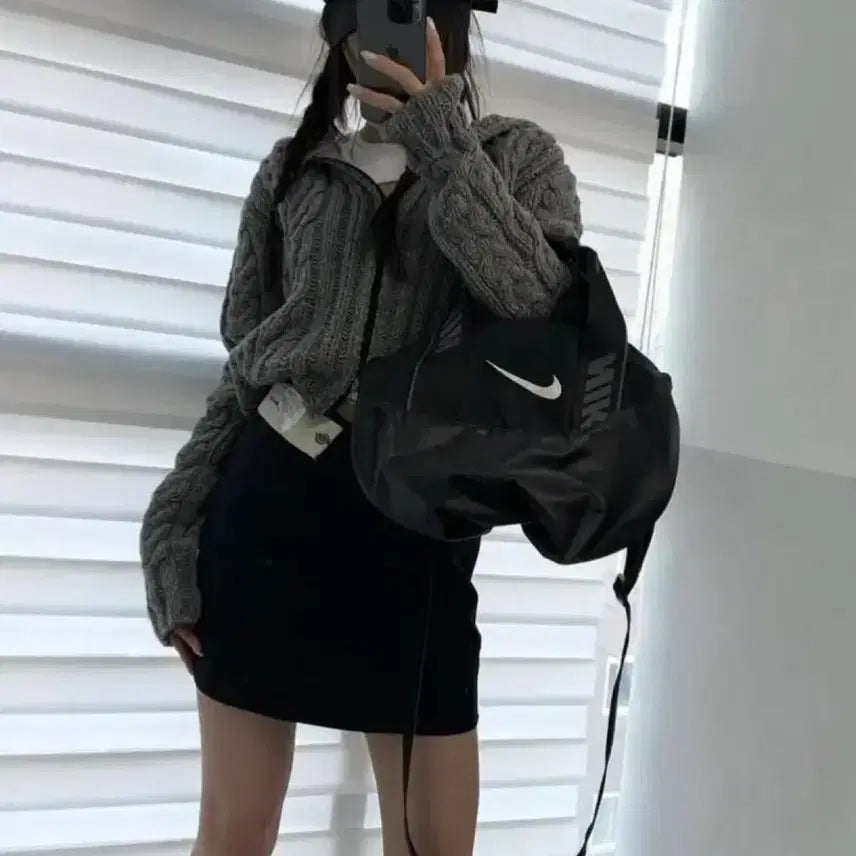 [BUNJANG] Yve Dickies Custom Pleated Skirt Navy / 유이브 디키즈 커스텀 스커트 네이비