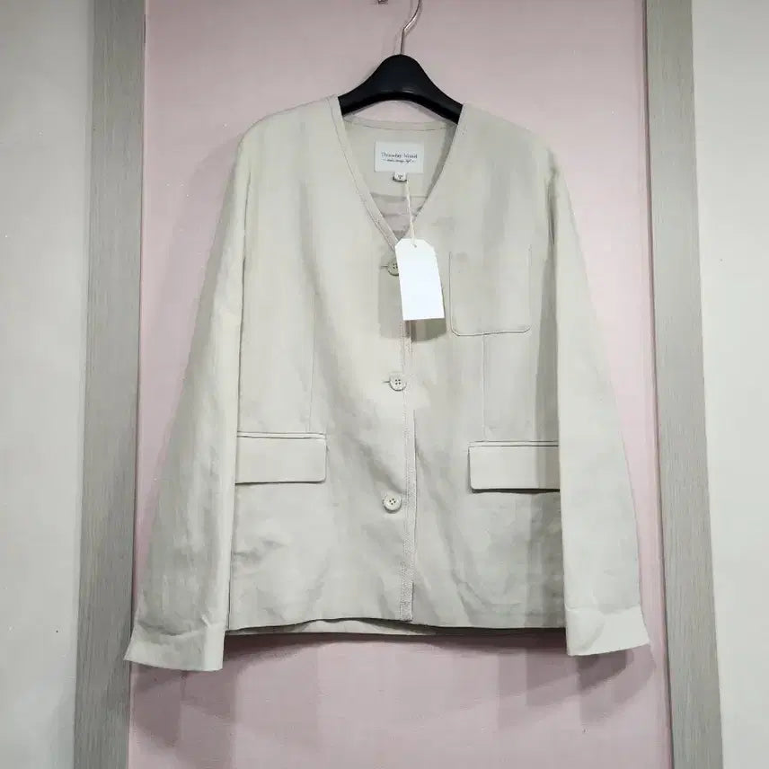 [BUNJANG] Thursday Island Lapel-less Trimming Jacket / 써스데이아일랜드 노카라트리밍자켓