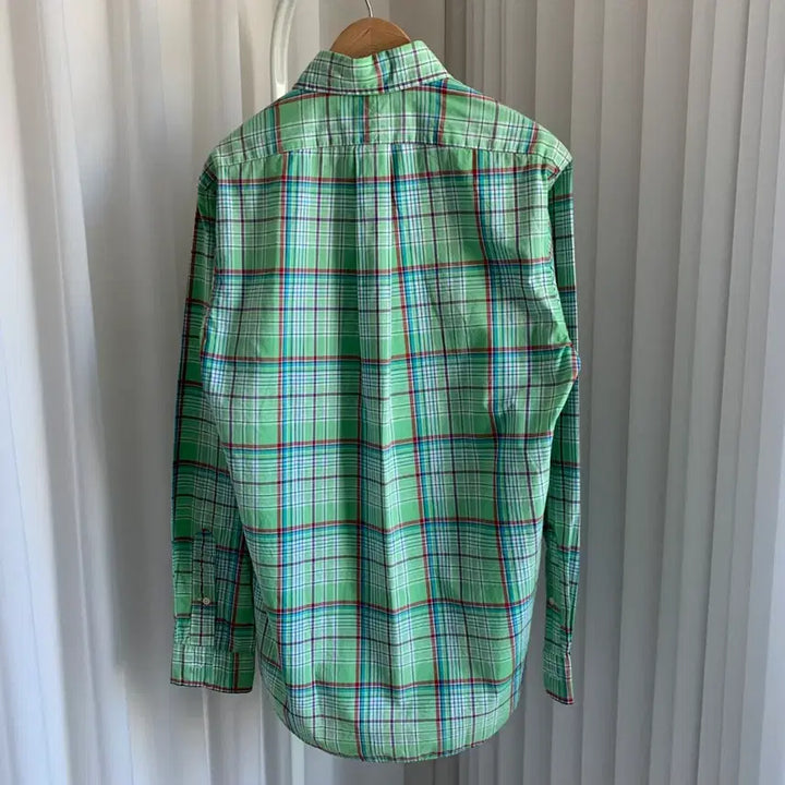 [BUNJANG] Polo Ralph Lauren Custom Fit Checkered Shirt - Green, Size S (New with Minor Stains) / 폴로 랄프로렌 커스텀핏 체크 셔츠 [새상품]