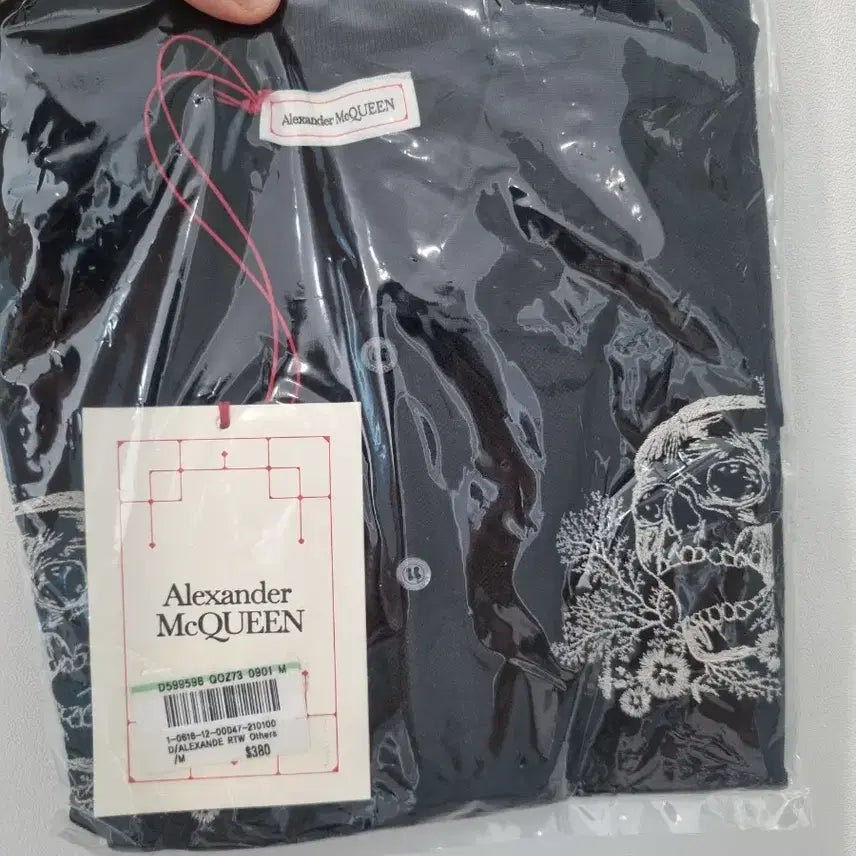 [BUNJANG] Alexander McQueen Black Skull Embroidery Polo T-Shirt / 알렉산더맥퀸  반팔 폴로티셔츠 검정색 정품 새상품