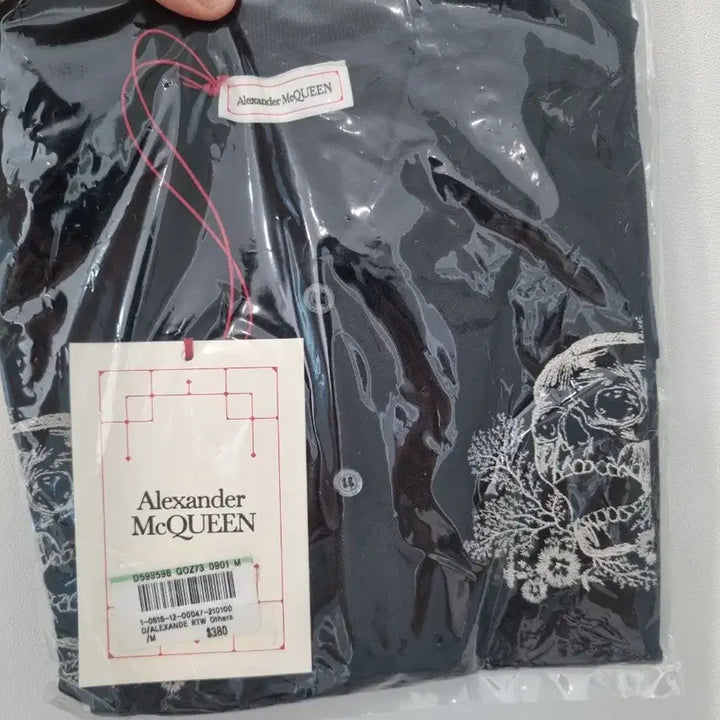 [BUNJANG] Alexander McQueen Black Skull Embroidery Polo T-Shirt / 알렉산더맥퀸  반팔 폴로티셔츠 검정색 정품 새상품
