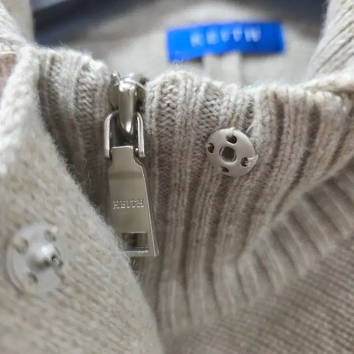 [BUNJANG] KEITH Beige Hooded Batwing Knit Cardigan / KEITH 키이스 베이지 니트 가디건