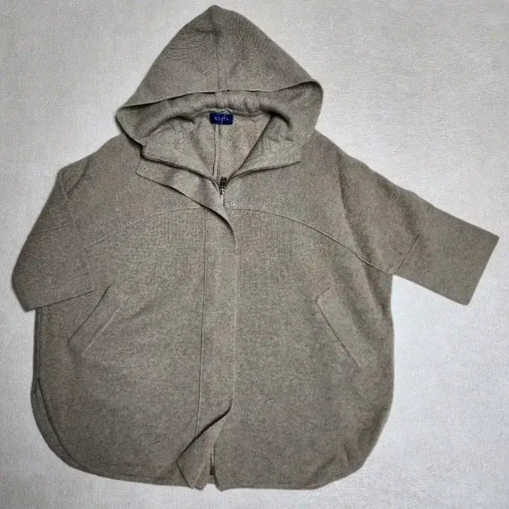 [BUNJANG] KEITH Beige Hooded Batwing Knit Cardigan / KEITH 키이스 베이지 니트 가디건