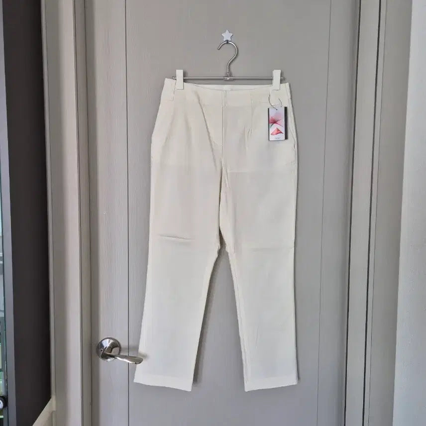 [BUNJANG] Georges Rech Straight Pants Ivory Lycra Size 66 / 새상품)66)조르쥬레쉬 스트레이트팬츠