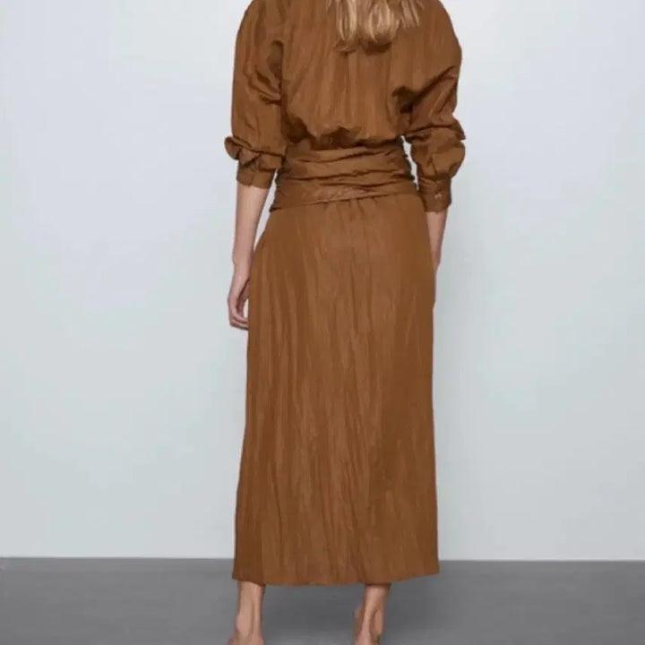 [BUNJANG] ZARA Drape Maxi Dress / 자라 드레이프 맥시 원피스