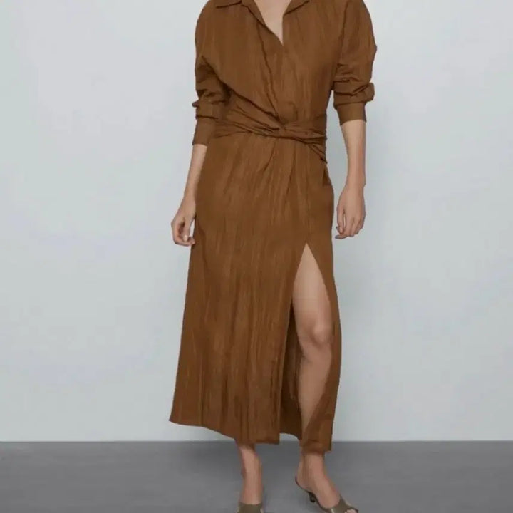 [BUNJANG] ZARA Drape Maxi Dress / 자라 드레이프 맥시 원피스