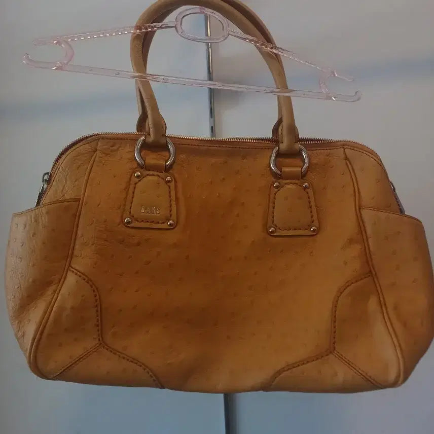 [BUNJANG] Daks Yellow Ostrich Leather Tote Bag / 닥스 옐로우 오스트리치 가죽 토트백