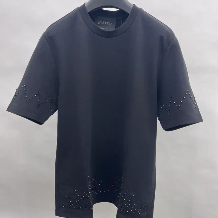 [BUNJANG] System Homme Black Oversized Studded Short-Sleeve T-Shirt / 시스템옴므 블랙 오버핏 반팔티