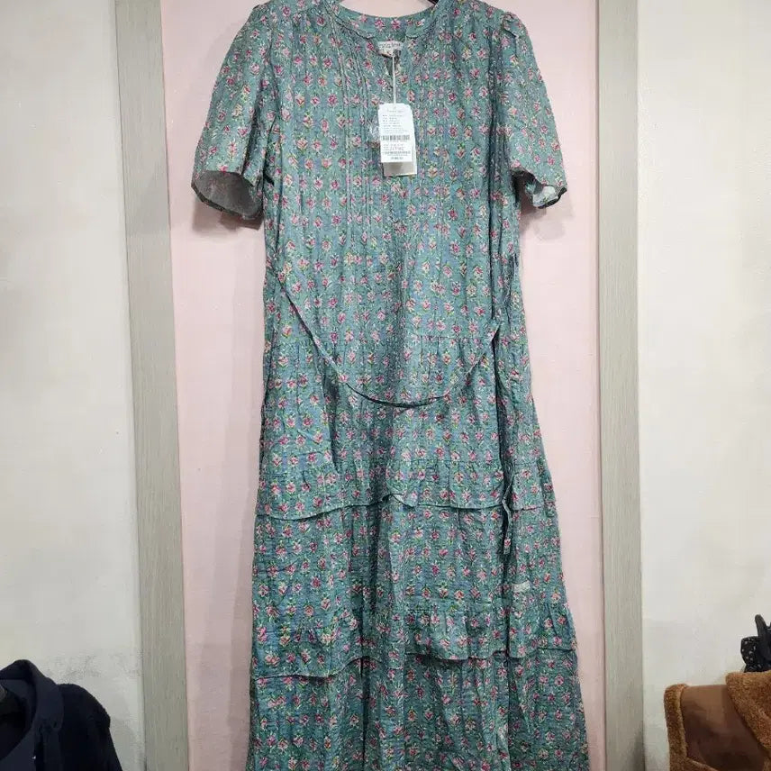 [BUNJANG] Thursday Island Flower Pattern Long Dress / 써스데이아일랜드 플라워패턴롱원피스