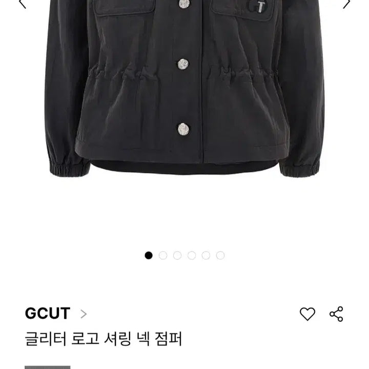 [BUNJANG] JIGOTT Glitter Logo Shirring Neck Spring/Transitional Jumper Black / 지컷 글리터 로고 셔링넥 봄 간절기 점퍼