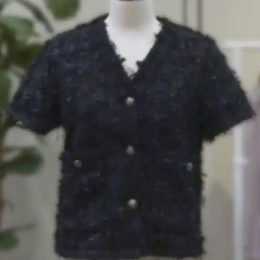 [BUNJANG] Bisweet Black Tweed Fringe Jacket / 비스윗 블랙 트위드 수술 자켓