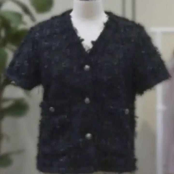 [BUNJANG] Bisweet Black Tweed Fringe Jacket / 비스윗 블랙 트위드 수술 자켓