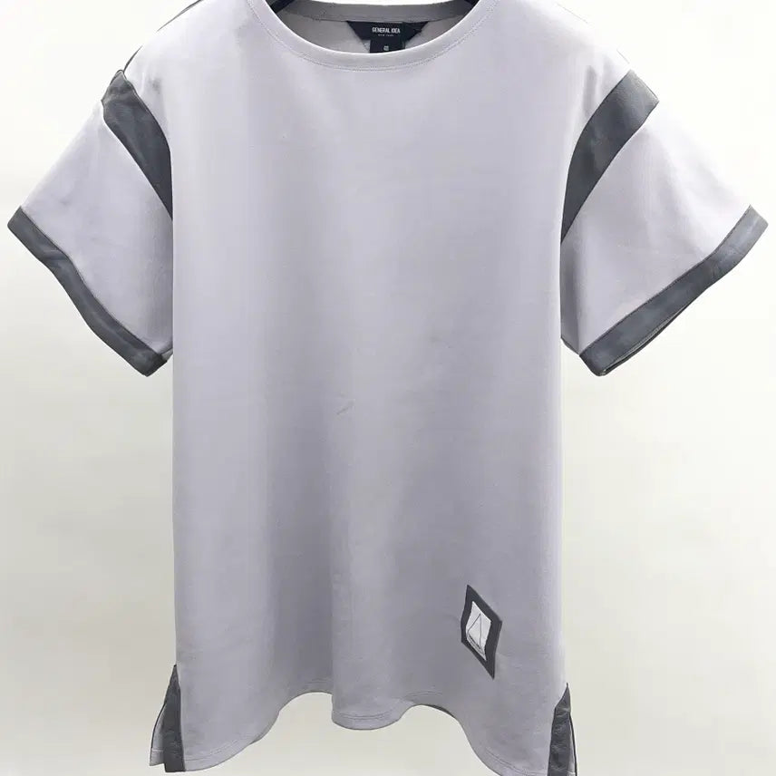 [BUNJANG] General Idea Leather Mix Oversized Short Sleeve T-Shirt / 제너럴 아이디어 오버핏반팔티
