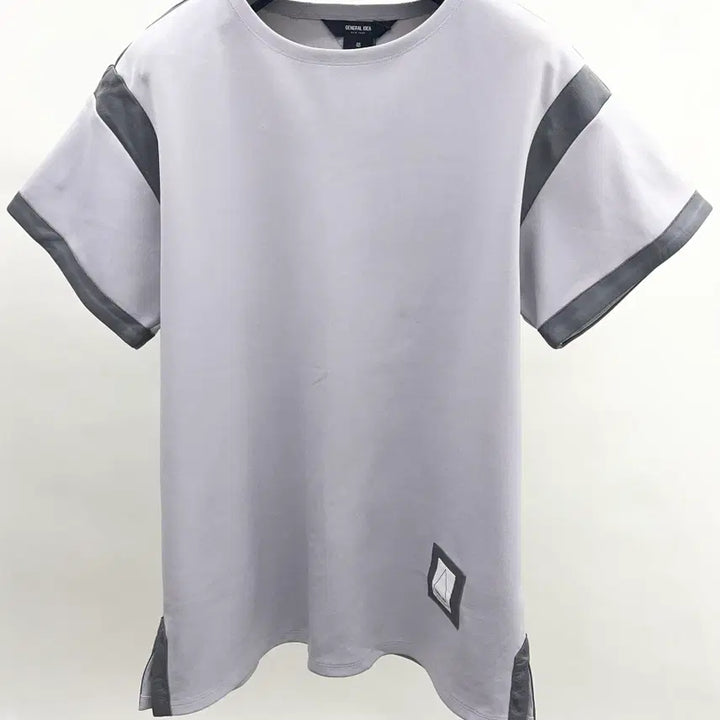 [BUNJANG] General Idea Leather Mix Oversized Short Sleeve T-Shirt / 제너럴 아이디어 오버핏반팔티