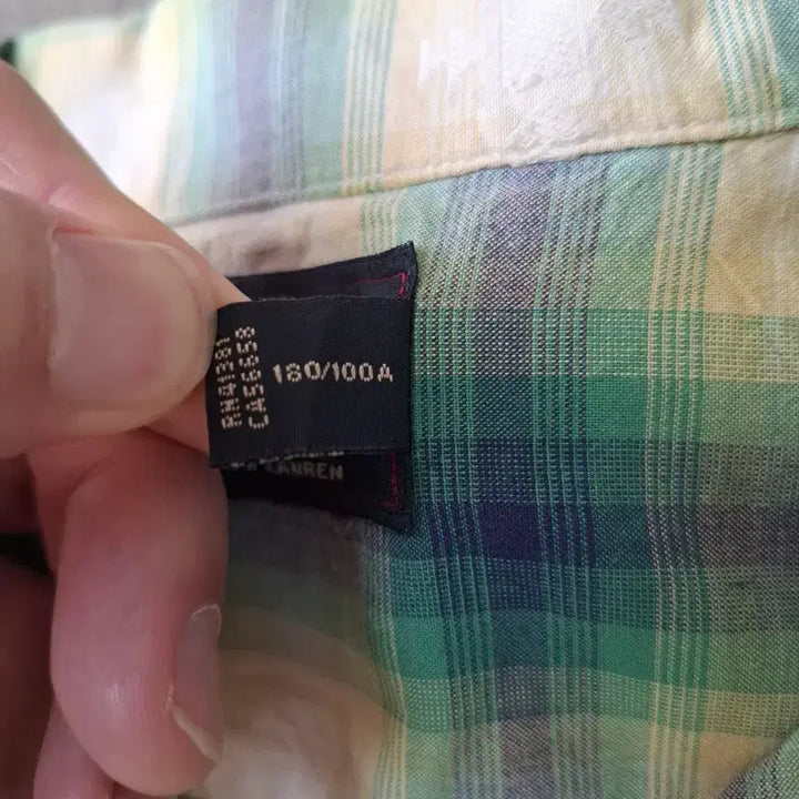 [BUNJANG] RRL Double RL Dobby Plaid Camp Short Sleeve Shirt L / L RRL 더블알엘 도비 플래드 캠프 체크 반팔 셔츠