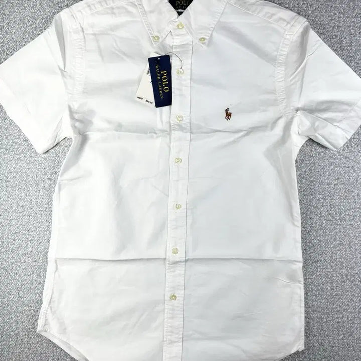 [BUNJANG] Polo Ralph Lauren Oxford Short Sleeve Shirt - White / 정품 폴로 랄프로렌 옥스포드 반팔 셔츠