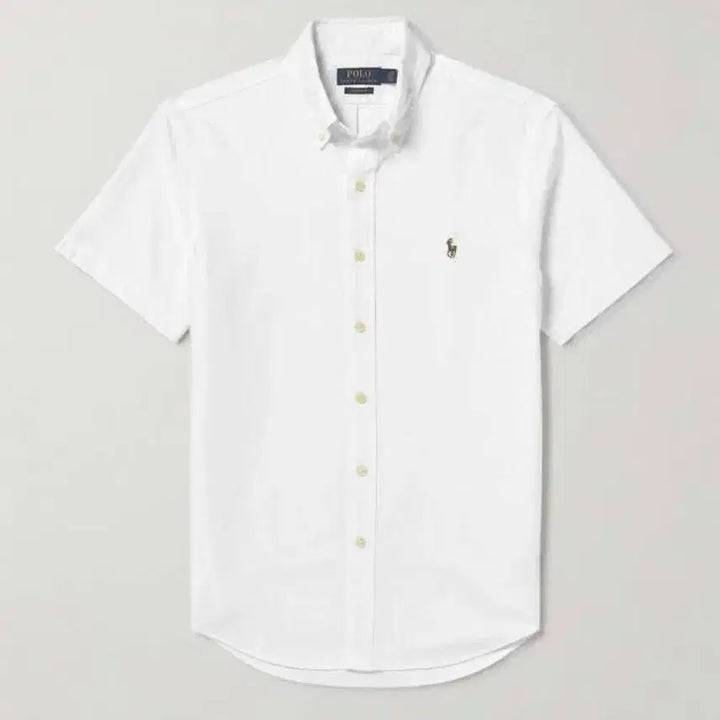 [BUNJANG] Polo Ralph Lauren Oxford Short Sleeve Shirt - White / 정품 폴로 랄프로렌 옥스포드 반팔 셔츠