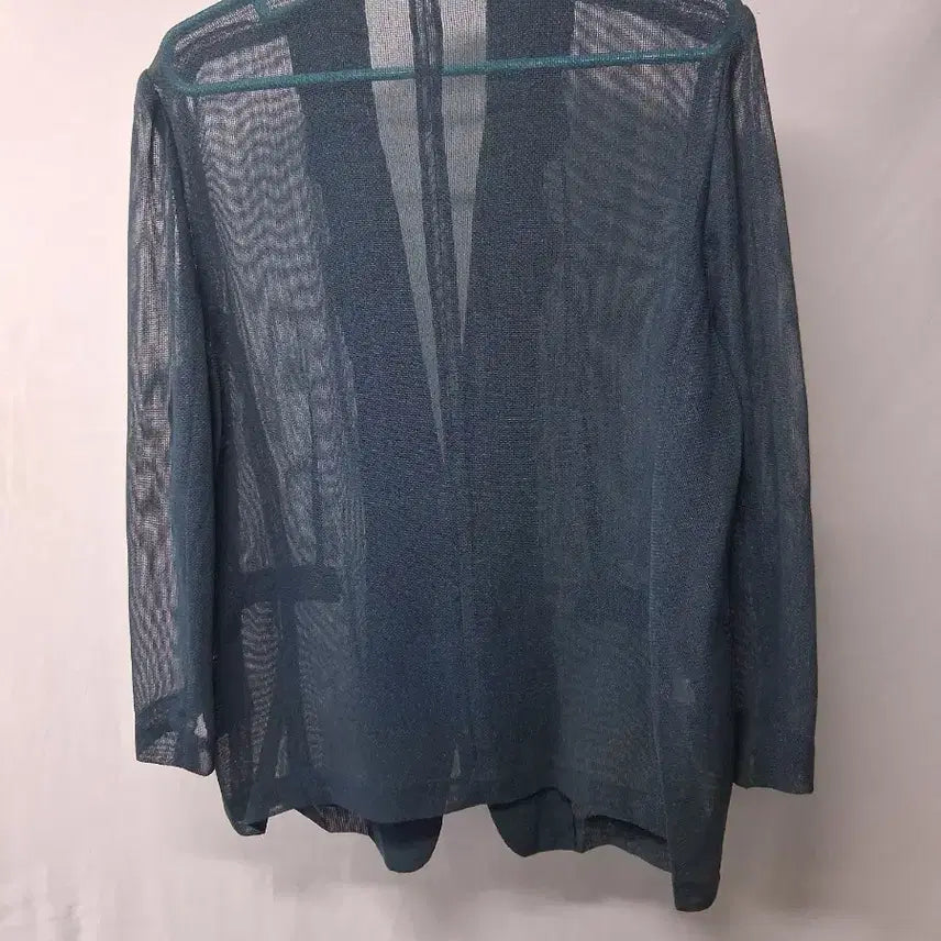 [BUNJANG] See-Through Linen Jacket Emerald Size 77 / 시스루 린넨 자켓 에메랄드 77