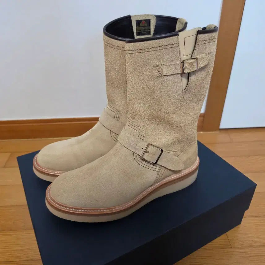 [BUNJANG] Mushmans Engineer Boots Sand Beige Roughout Leather 280 / 머쉬맨 엔지니어 부츠 샌드 베이지 러프아웃 280