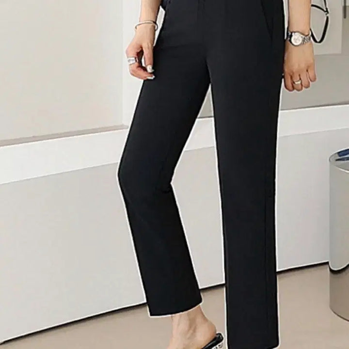 [BUNJANG] 9-Part Summer Cool Spandex Banding Slacks - Size S / *새상품* 키작녀 9부 여름 시원한 스판 밴딩 슬랙스 정장 바지