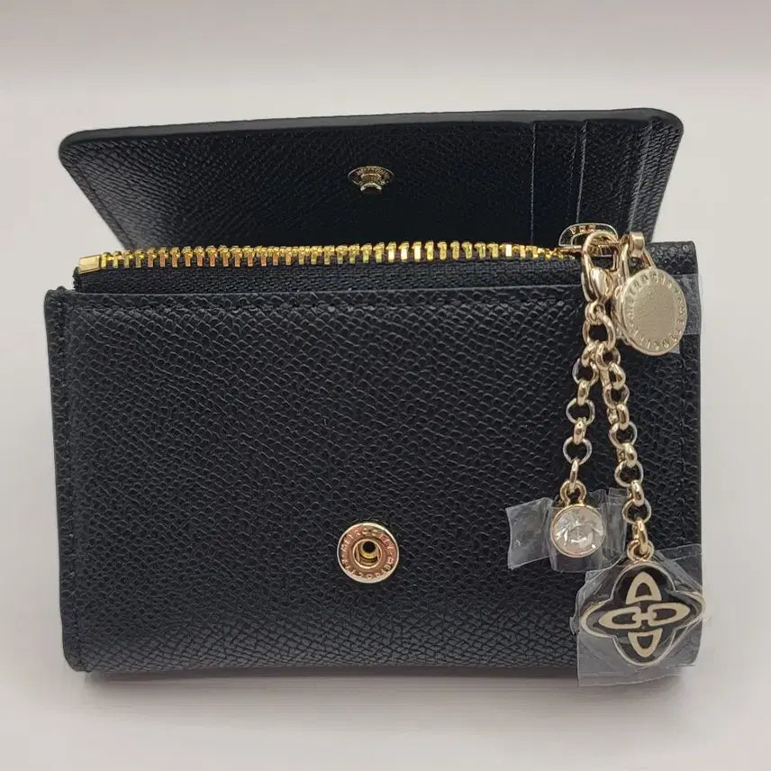 [BUNJANG] Metrocity Black 3-Fold Pendant Wallet + Shopping Bag / 메트로시티 (새상품) 블랙 3단 펜던트 반지갑 + 쇼핑백