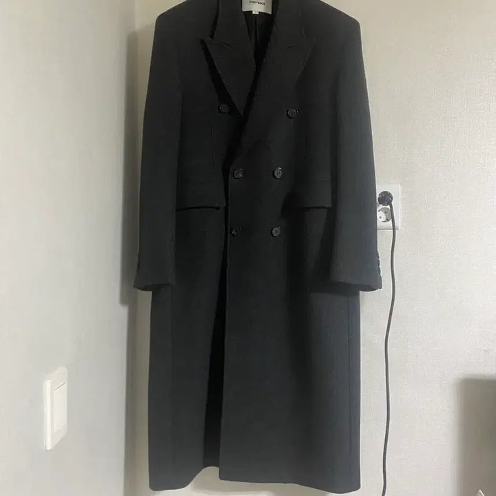 [BUNJANG] TONYWACK 24FW Herringbone Wool Double Coat Dark Grey XL / 토니웩 24FW 헤링본 울 더블 코트 다크 그레이 xl팝니다
