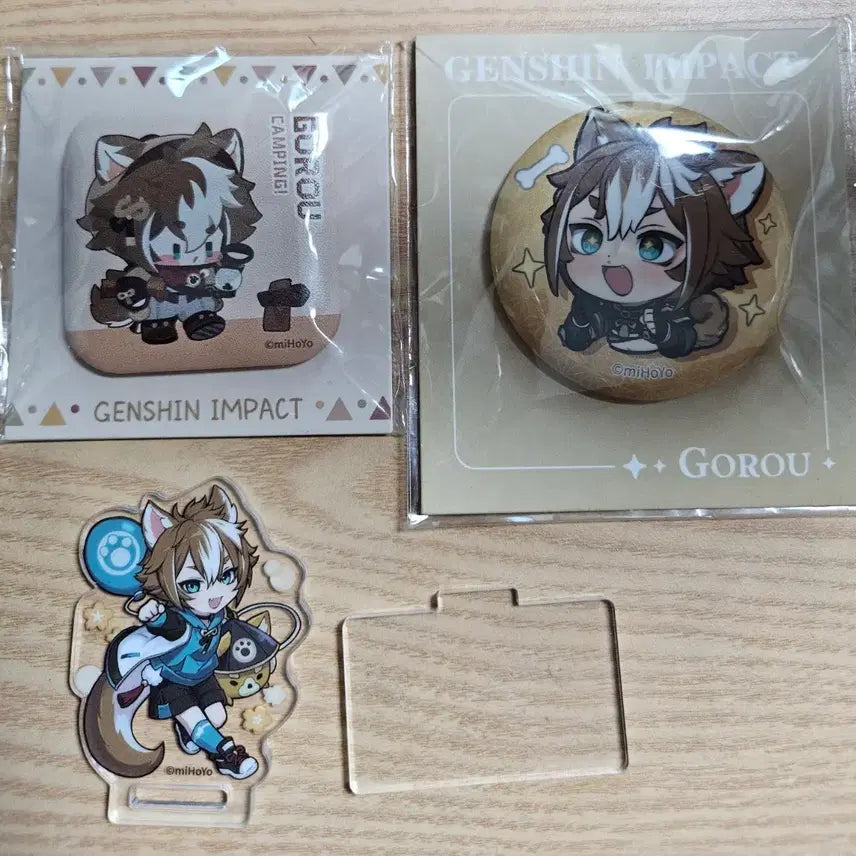 [BUNJANG] Genshin Impact Gorou Character Goods / 원신 고로 캐릭터 굿즈 일괄