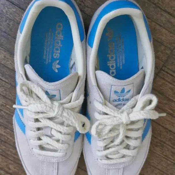 [BUNJANG] Adidas Samba Cream Blue Sneakers (255mm) / 아디다스 삼바 크림블루 255